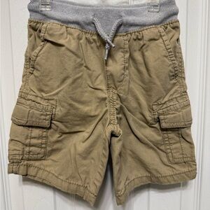 OshKosh B'gosh Tan Cargo Shorts with Gray Waistband